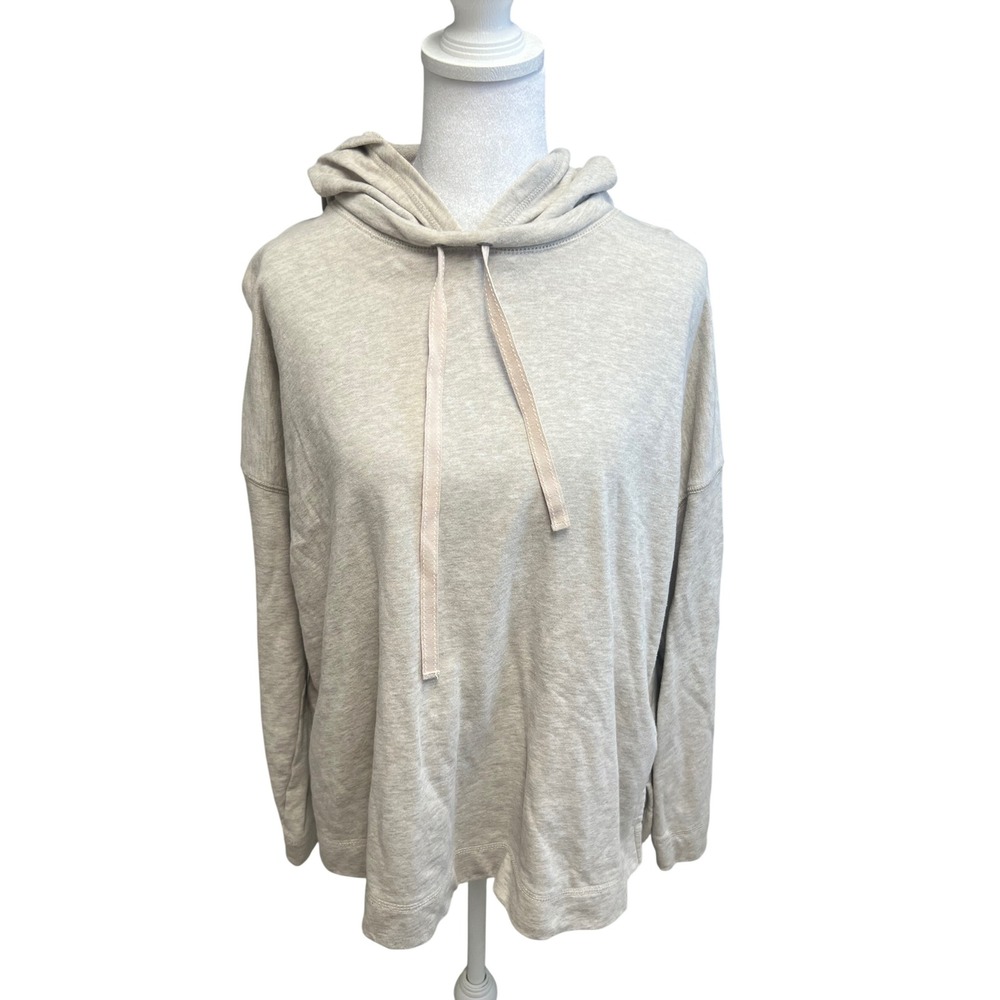 J. Jill Hoodie Pullover Oatmeal Sz L Soft Girl Coastal Athleisure‎ Loungewear